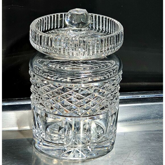 Waterford Cut Crystal Jam Honey Jar 4.5" servingware elegant luxury quality glam - Picture 10 of 13